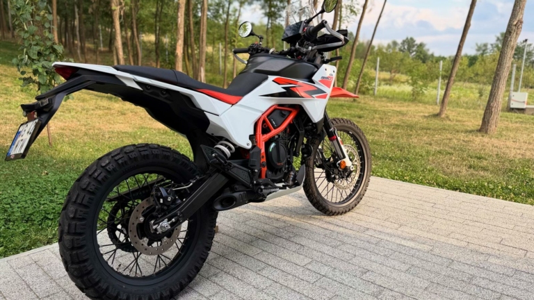 KTM 390 Adventure R on a gravel road