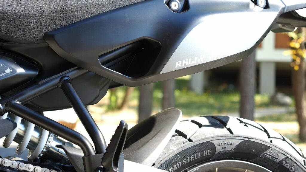 Rally-style side panel of the Royal Enfield Himalayan 450